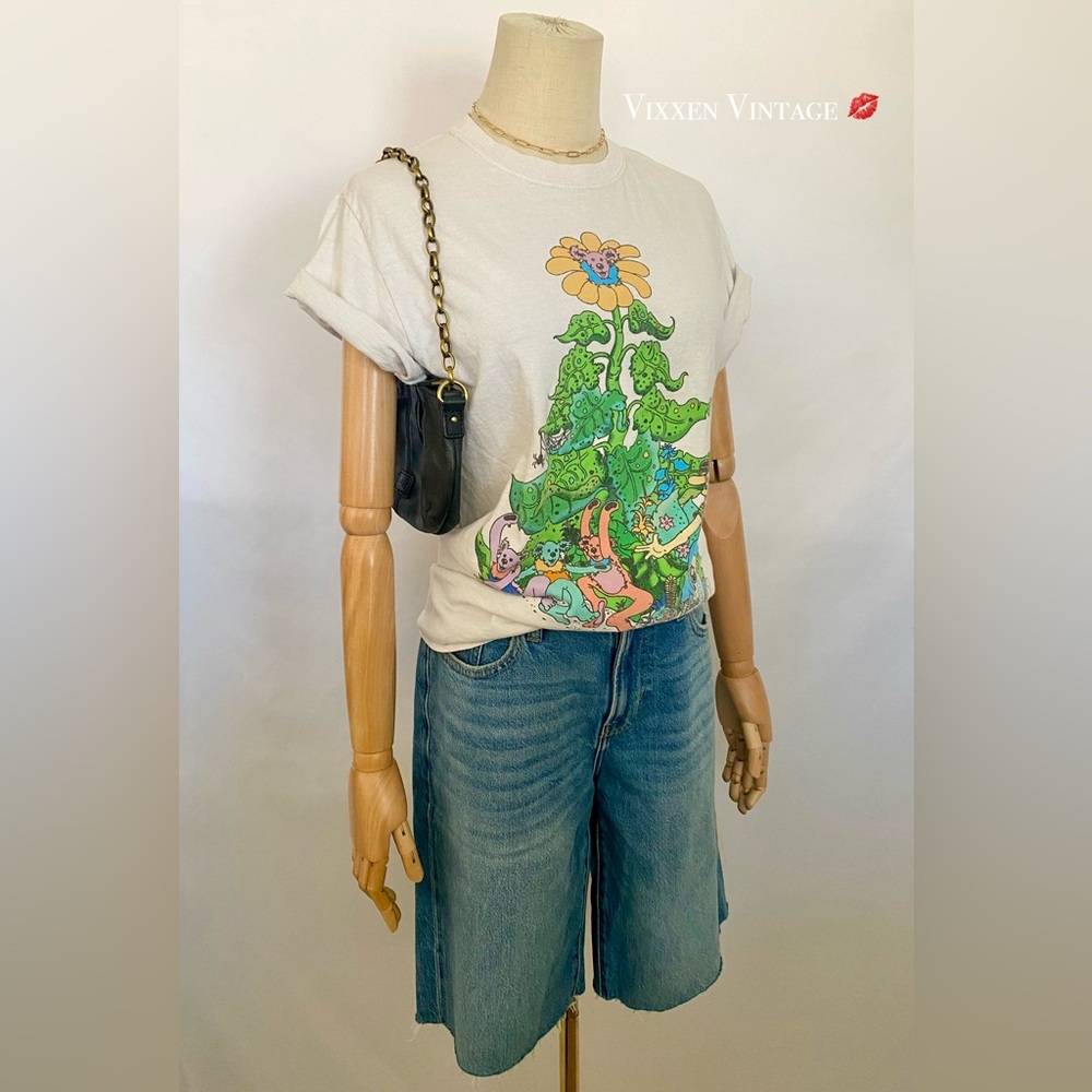 GRATEFUL DEAD DISTRESSED PSYCHEDELIC ‘RIPPLE’ TEE IN VINTAGE WHITE